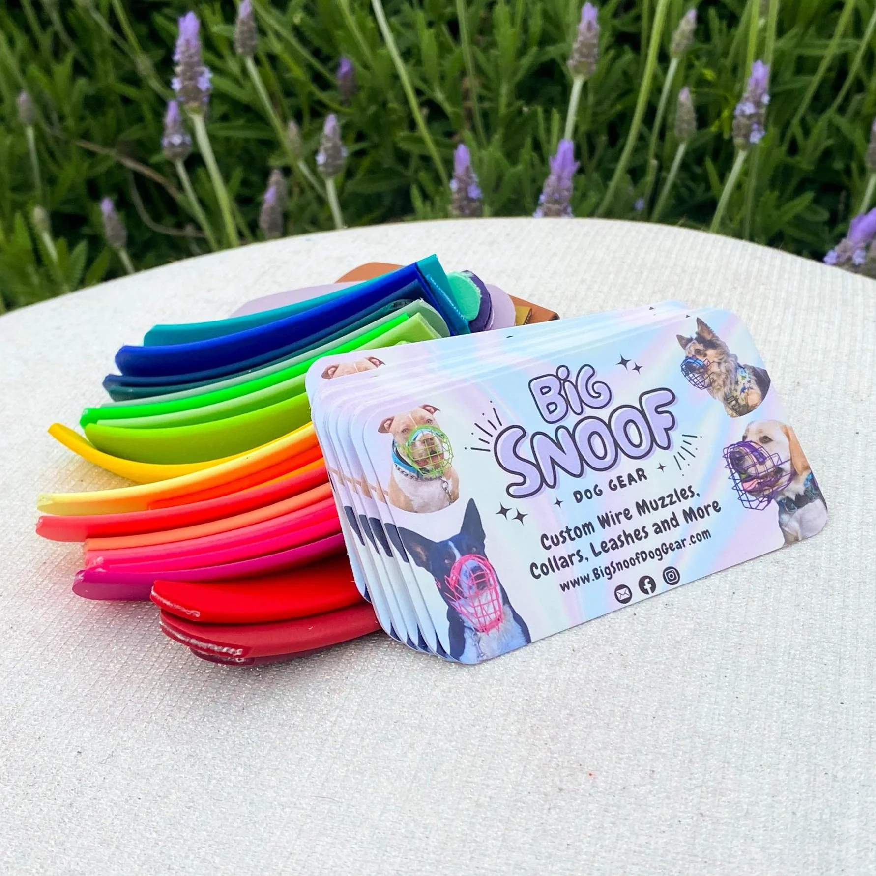Business Card & Biothane Swatch Set — Big Snoof Dog Gear